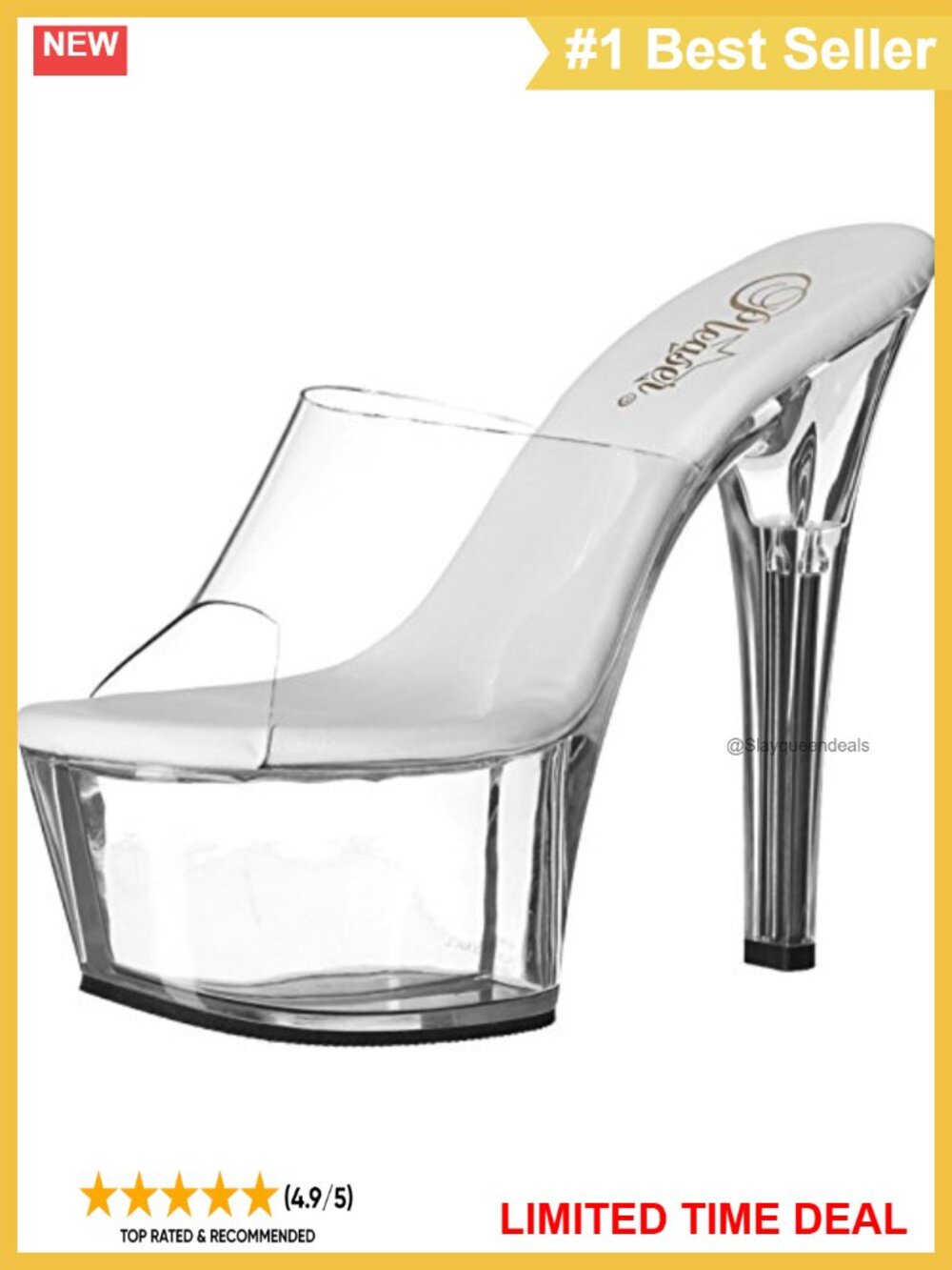 Platform Slide Sandals 2 1/4 Inch Pull-On Ankle Strap Dance Performance